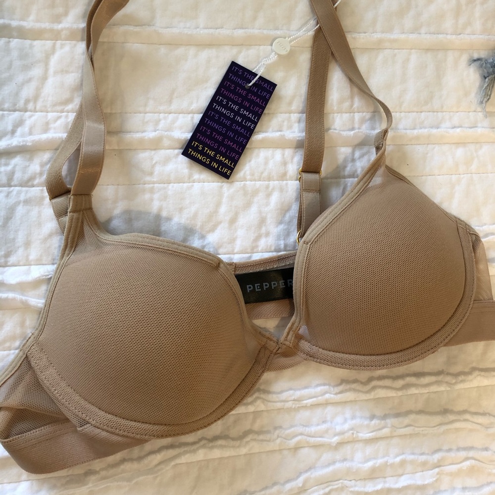 NWT Pepper All You Bra Beige/Nude 36AA